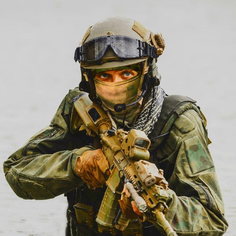 CAMOTER Camo Balaclava Ski Face Mask UV Protector for Man and Women Hunting Fishing Motorcycle Windproof&Military Tactical (Polyester, Green) - Image 5