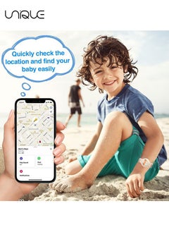 يونيك سوار AirTag للأطفال - مقاوم للماء حامل بطاقة هوائية كرتونية لطيف للأطفال مع تغطية كاملة من السيليكون الناعم ملحقات سوار معصمه Airtag المخفي المضاد للضياع للأطفال (أبيض)  - Image 5