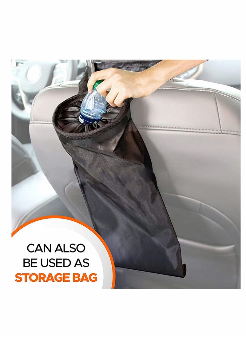 KASTWAVE - Car Trash Bag Leakproof Litter Bag, Console and Headrest Garbage Bin, Detachable Garbage Storage Bag for Litter, Seat Back Hanging Trashbag Waterproof, Auto Trash Bag (2 Pack) - Image 1