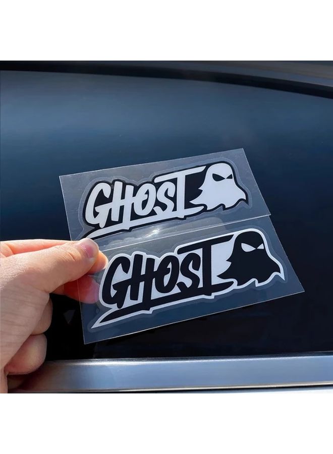 Black Vinyl Letter Stickers For Car Window Bumper Motorcycle Helmet 4.72x1.65 Inch - Image 1