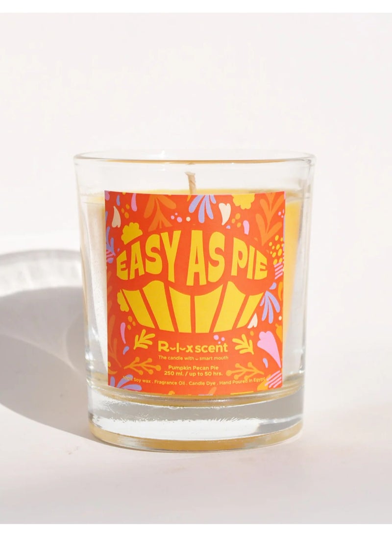 Relaxscent - Easy as Pie wooden wick candle - Image 1