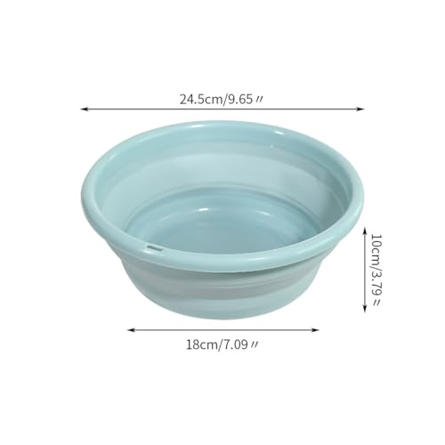 Potency® Collapsible Small Round Washing Up Bowl Basin Multipurpose Outdoor Travel Basin Folding Portable Silicone Bowl Tub for Kitchen Camping Caravans Water Carrier (Small, Blue) - Image 4