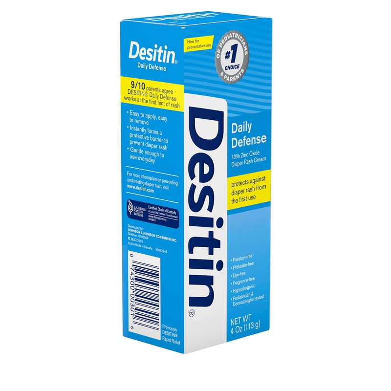 Desitin Daily Defense Baby Diaper Rash Cream with Zinc Oxide to Treat, Relieve & Prevent diaper rash, 4 oz - Image 4