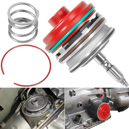 Camoo High Performance Servo Piston Assembly with Cover & Snap Ring Compatible with Corvette 700R4 4L65E 4L70E 4L60E 1982-2014 Red for GM Transmissions - Image 1