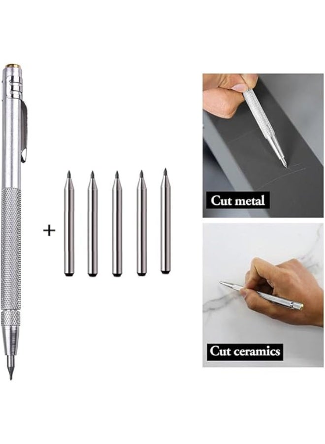 MySouq-Store - [1 Pcs] - 13cm Tungsten Carbide Tip Scriber Marking Etching Pen Steel Scriber Marker Glass Metal Wood Carving Scribing Marker Tools - Image 3