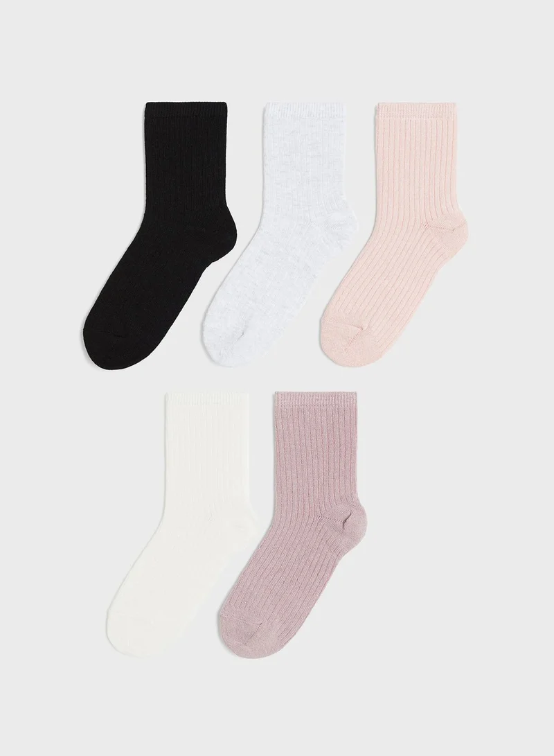 اتش اند ام Kids 5 Pack Crew Socks