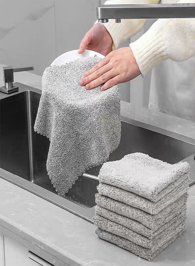 SAOYOAS 20 Pack Kitchen Dish Cloths Super Absorbent Coral Fleece Dish Cloths, Reusable Washable Fast Drying Rags, Nonstick Oil Microfiber Lint-Free Kitchen Cleaning Towels for Furniture Car Tea Bowl 10 x 10" - Image 2