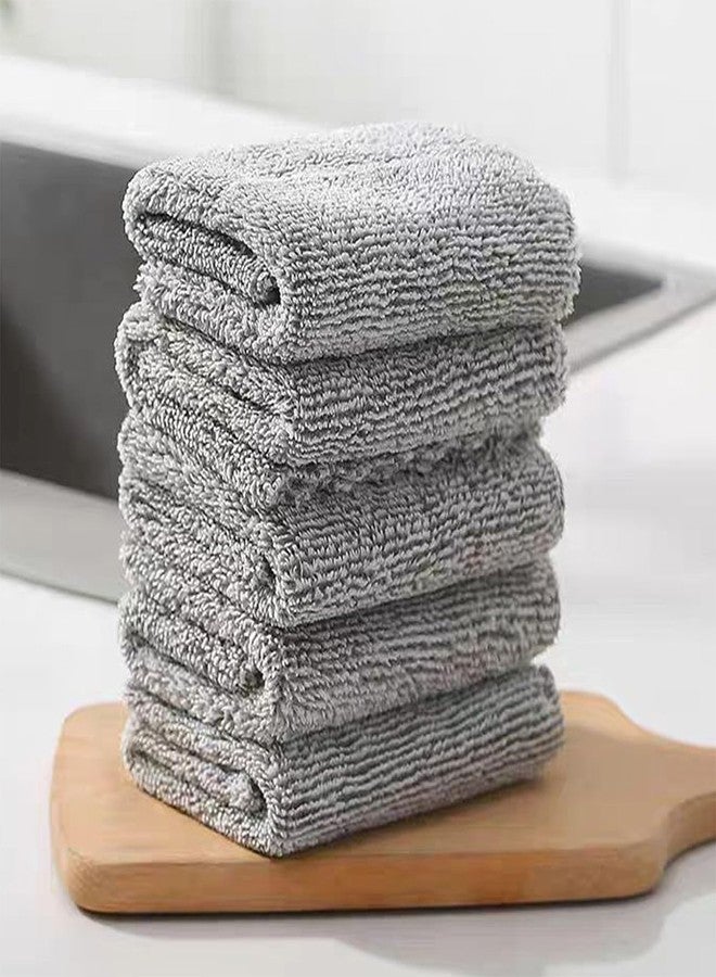 SAOYOAS 20 Pack Kitchen Dish Cloths Super Absorbent Coral Fleece Dish Cloths, Reusable Washable Fast Drying Rags, Nonstick Oil Microfiber Lint-Free Kitchen Cleaning Towels for Furniture Car Tea Bowl 10 x 10" - Image 4