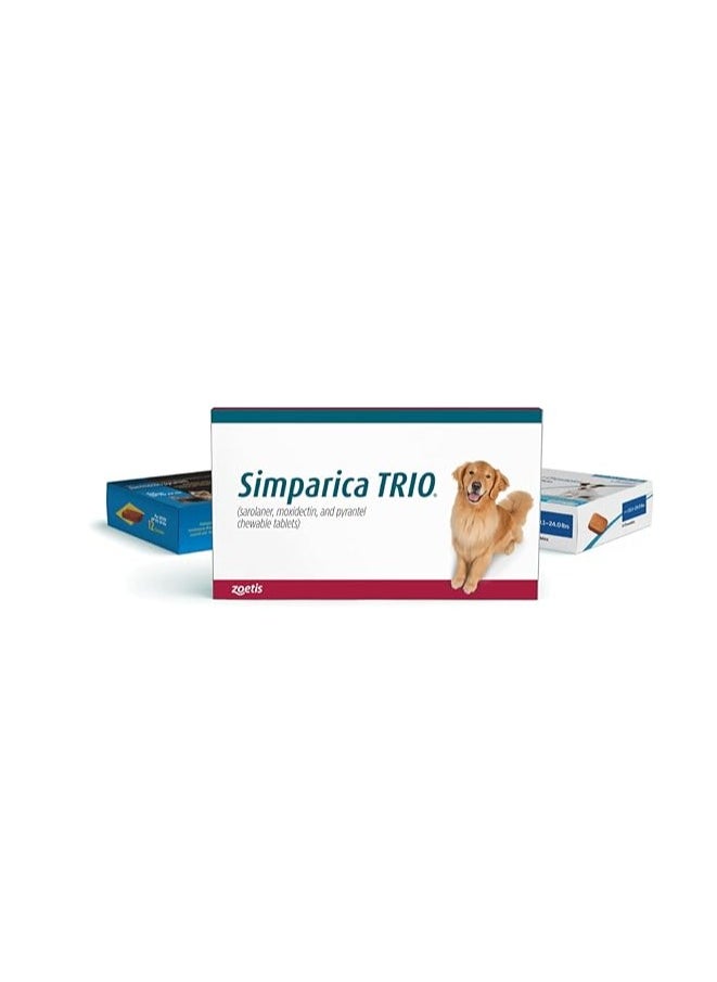 Simparica TRIO the Complete Flea, Tick, and Heartworm Prevention for Dogs 20 40 kg (1 Chewable Tablets)