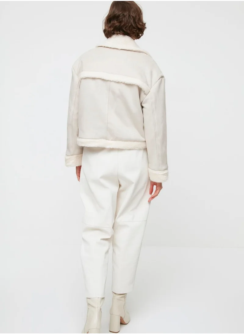 trendyol Button Detail Oversized Coat