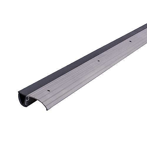 M-D Building Products 08904 1-3/4 in. x 1/2 in. x 36 in. Silver Aluminum and Vinyl Mini Low-Profile Outswing Door Threshold - Image 1