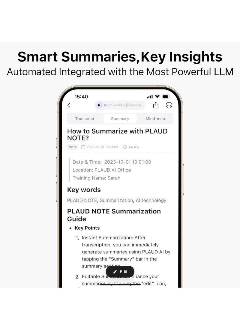PLAUD - Note AI Voice Record (SPLAUD Starlight) - Image 1
