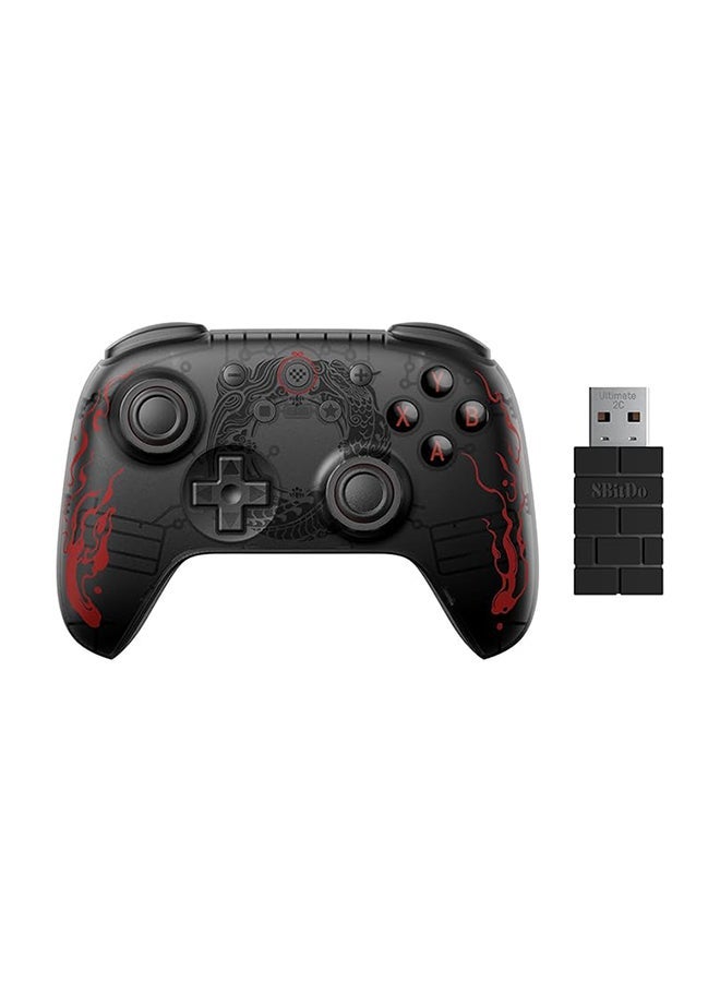 8بت دو لوحة تحكم لاسلكية 8BitDo Ultimate 2C 2.4G، نموذج ميث ووكونغ، بلون أسود - Image 1