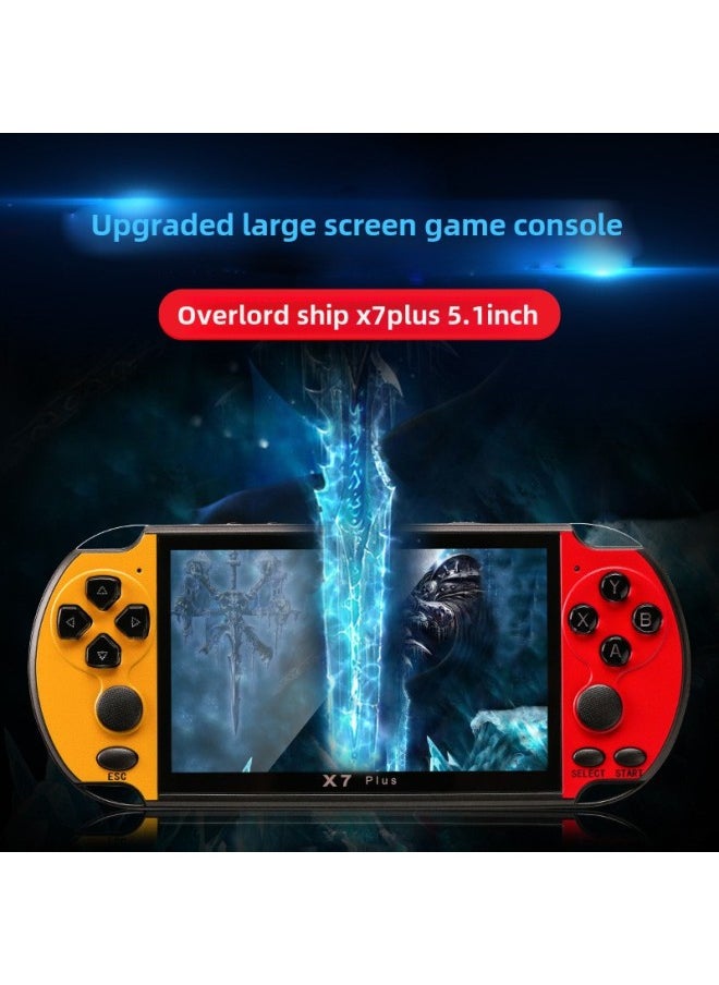 Generic - Source Manufacturers Nostalgic 8G Double Rocker PSP Game Machine 5.1 Inch HD Large Screen X7 Plus Handheld Game Machine-Product Color:Blue Red-Model:Double Version (with Camera) - Image 1