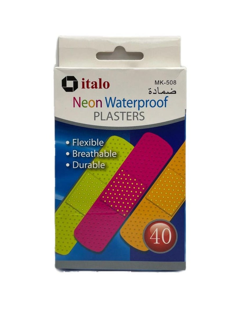 إيتالو عبوة من 40 قطعة لاصقة نيون مضادة للماء - Image 1