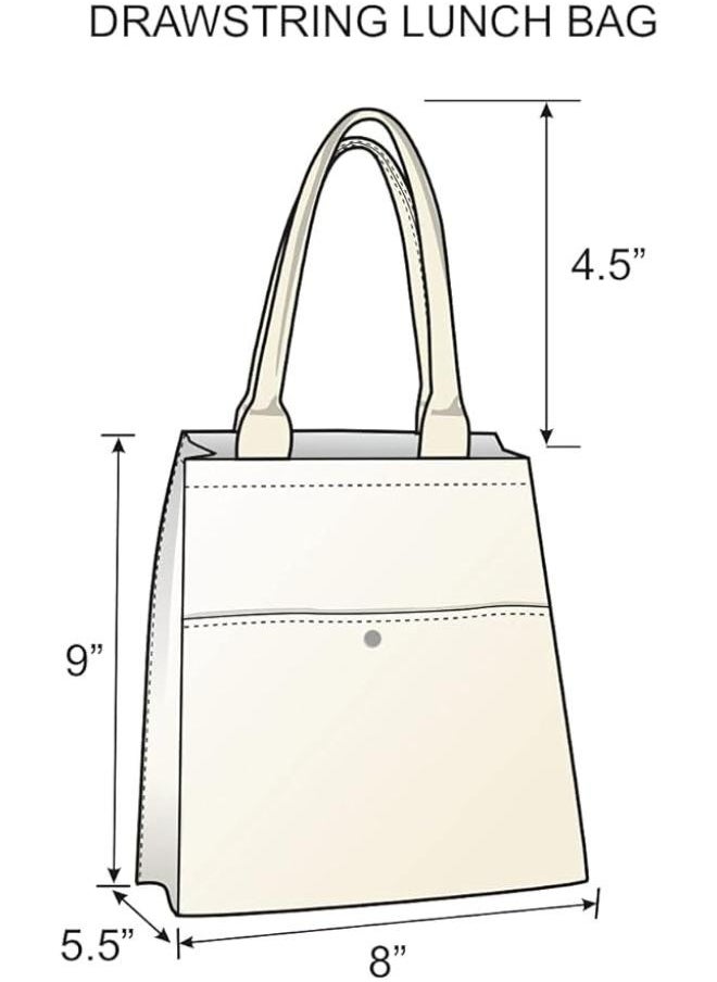 earthsave Earthsave Eco Insulated Lunch Bag for Office Men & Women  Lunch Box Bag for Kids  Canvas Tiffin Bags for School  Drawstring Lunch Bag  - Image 2