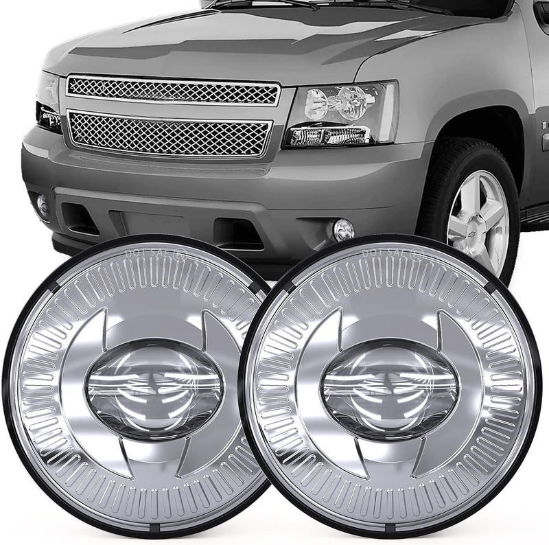 BICYACO Led Fog Lights 5202 Compatible with 07-14 Suburban/Tahoe/07-13 Avalanche/10-13 Camaro/15-16 Colorado/15 Silverado/GMC Acadia/Yukon/XL/Ford Mustang/08-09 Pontiac G8-1 Pair Chrome - Image 1