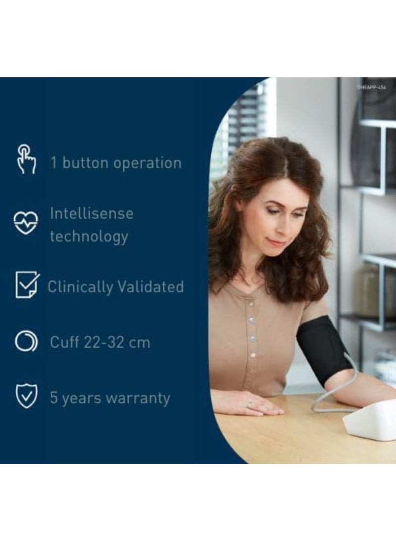 M2 Plus Upper Arm Blood Pressure Monitor New Version Clinically Validated Digital BP Machine with Intellisenseâ„¢ Technology, Irregular Heartbeat Detection, Body Movement Indicator, 30 Memory Storage, Medium Cuff 22â€“32 cm, Home Use - Image 2