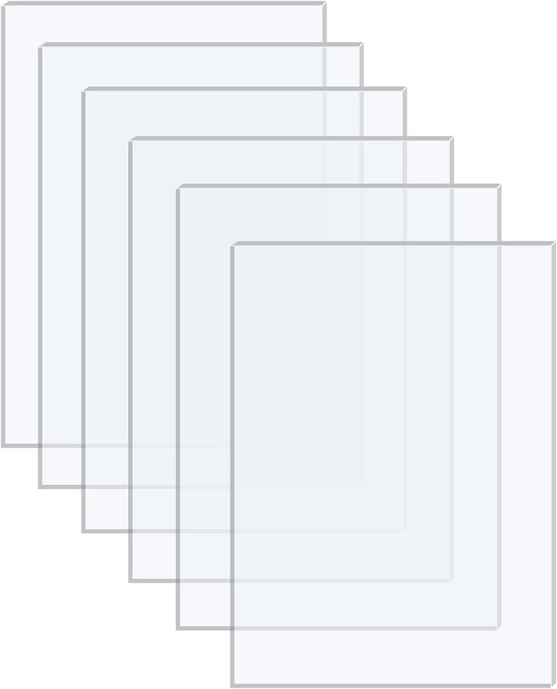 TPGP Langaelex 6 Pieces Acrylic Plates - Ultra Clear Transparent Plexiglass for Photo Frames and Exhibitions (5 x 7 inches) - Image 1