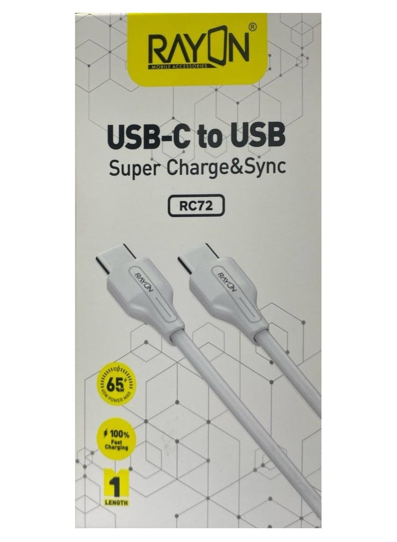 RAYON 65W USB-C to USB-C Super Charge&Sync - Image 2