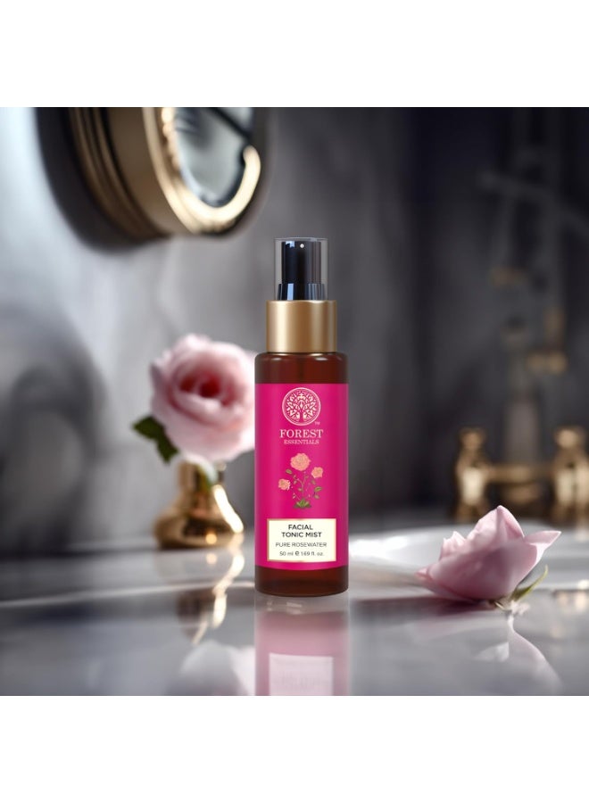 فورست اسينشالز رذاذ تونيك الوجه فوريست إسينشالز بماء الورد النقي | تونر مرطب ومقطر بالبخار على الطريقة الأيورفيدية لبشرة ندية ومنتعشة | يُقلل المسام ويُنعش البشرة، ٥٠ مل - Image 4
