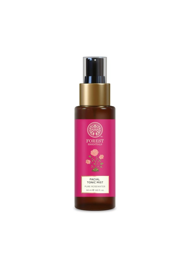فورست اسينشالز رذاذ تونيك الوجه فوريست إسينشالز بماء الورد النقي | تونر مرطب ومقطر بالبخار على الطريقة الأيورفيدية لبشرة ندية ومنتعشة | يُقلل المسام ويُنعش البشرة، ٥٠ مل - Image 2