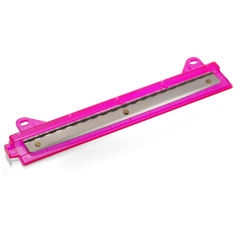 Officemate OIC Ring Binder Punch - 3 Sheet Capacity, Assorted Colors (Pink/Teal/Smoke) - Image 1