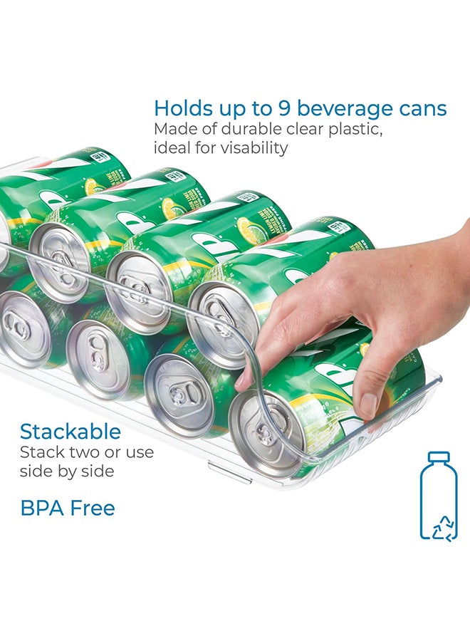 Fridge Organiser For Cans, Stackable Storage Container For Up To 9 Cans, Practical Organization For Kitchen - Image 3
