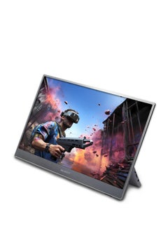 Majesty "Majesty 15.6-inch Portable Full HD Screen - Lightweight with aluminum frame and base, includes a carrying bag, perfect for laptops, smartphones, and gaming devices, offering high-definition display for on-the-go use."  - Image 1