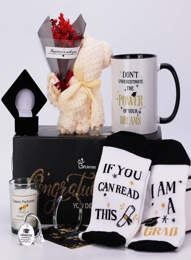 GiftAmaz 2026 Graduation Gifts Set for Her, Class Of 2026 Congrats Grad Gift Basket Include Coffee Mug, Keychain, Bracelet & Flower for Senior High School College Graduated Women Congratulations Gift - Image 1