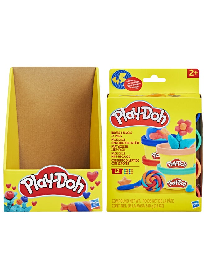 Play-Doh 12 Pack Treats & Favors, Stickers & 1 Ounce Modeling Compound Cans, Party Goodie Bag Fillers, Arts & Crafts for Kids 2+ - Image 2