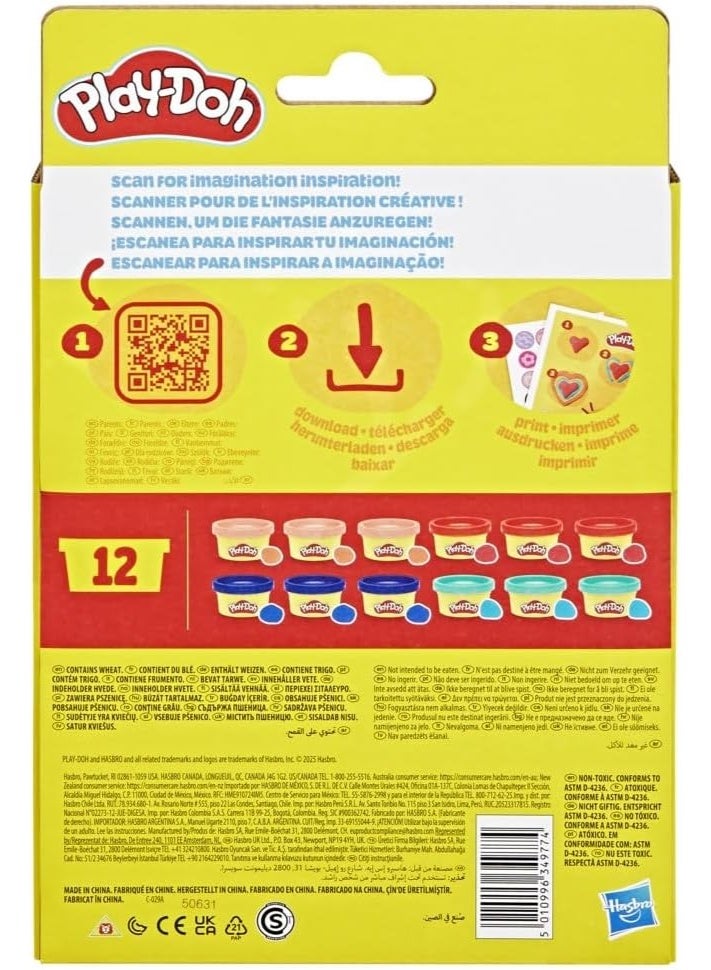 Play-Doh باي-دو 12 عبوة من الحلويات والهدايا، ملصقات وعبوات مركب النمذجة 1 أونصة، حشوات أكياس الحفلات، فنون وحرف للأطفال 2+ - Image 3