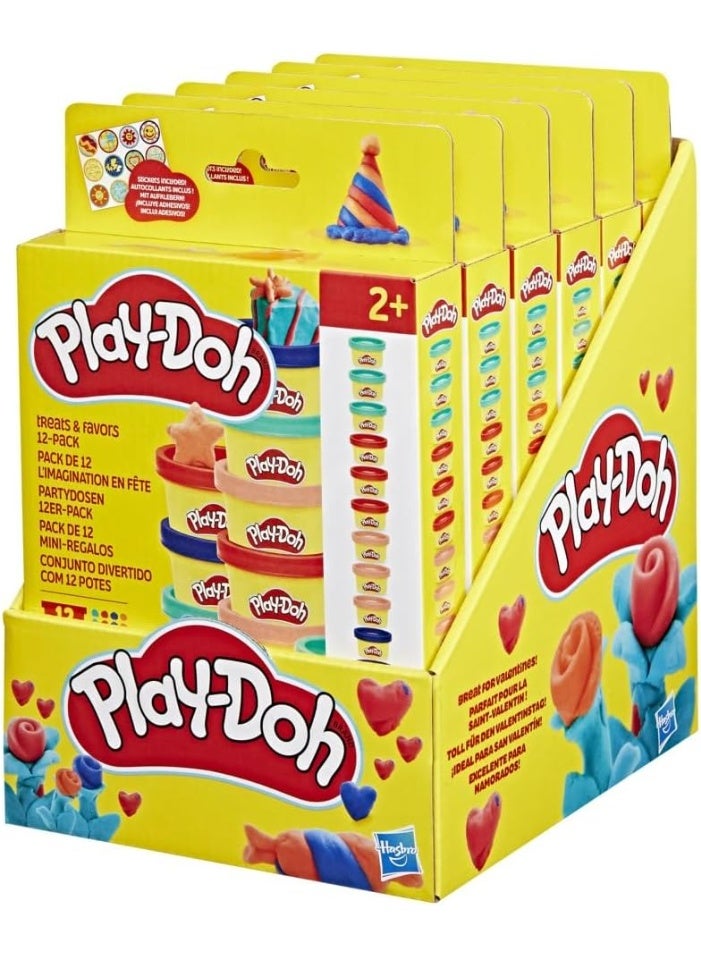 Play-Doh باي-دو 12 عبوة من الحلويات والهدايا، ملصقات وعبوات مركب النمذجة 1 أونصة، حشوات أكياس الحفلات، فنون وحرف للأطفال 2+ - Image 5