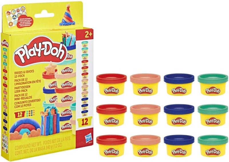 Play-Doh باي-دو 12 عبوة من الحلويات والهدايا، ملصقات وعبوات مركب النمذجة 1 أونصة، حشوات أكياس الحفلات، فنون وحرف للأطفال 2+ - Image 3