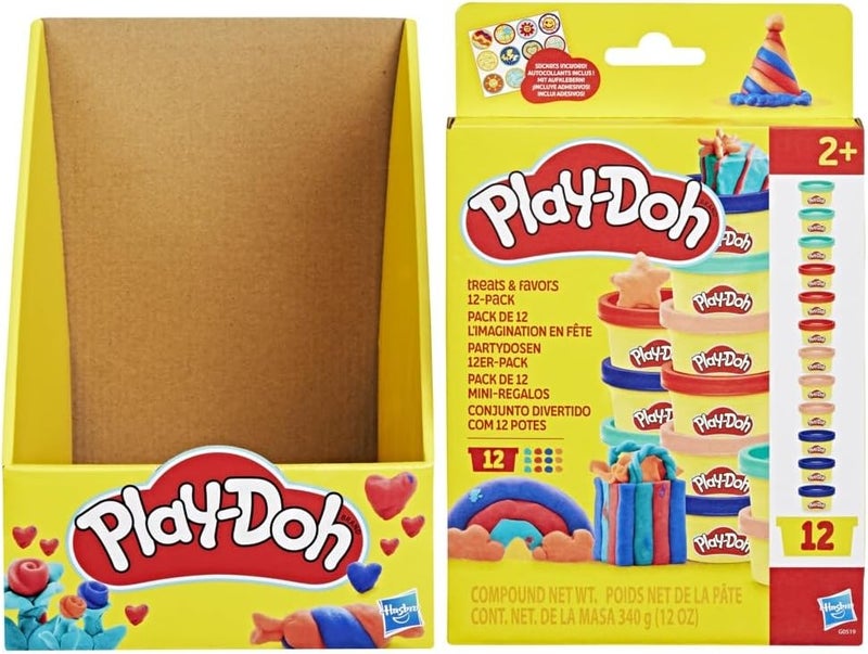 Play-Doh باي-دو 12 عبوة من الحلويات والهدايا، ملصقات وعبوات مركب النمذجة 1 أونصة، حشوات أكياس الحفلات، فنون وحرف للأطفال 2+ - Image 5