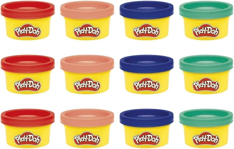 Play-Doh باي-دو 12 عبوة من الحلويات والهدايا، ملصقات وعبوات مركب النمذجة 1 أونصة، حشوات أكياس الحفلات، فنون وحرف للأطفال 2+ - Image 2