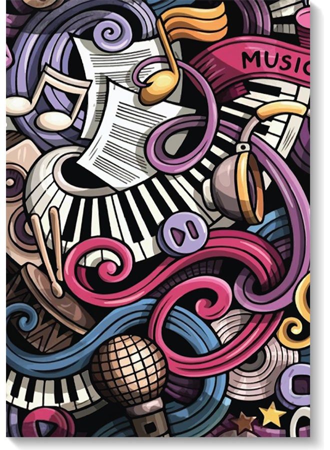 RYN Decorative Wall Art Painting Multicolour 40 x 60cm - Image 1