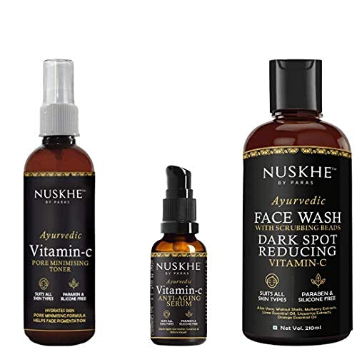 Nuskhe By Paras NUSKHE BY PARAS Pure Vitamin C ComboVitaminC Face Wash Toner And Anti Ageing SerumUnisex 210 Ml Pack Of 3 - Image 1