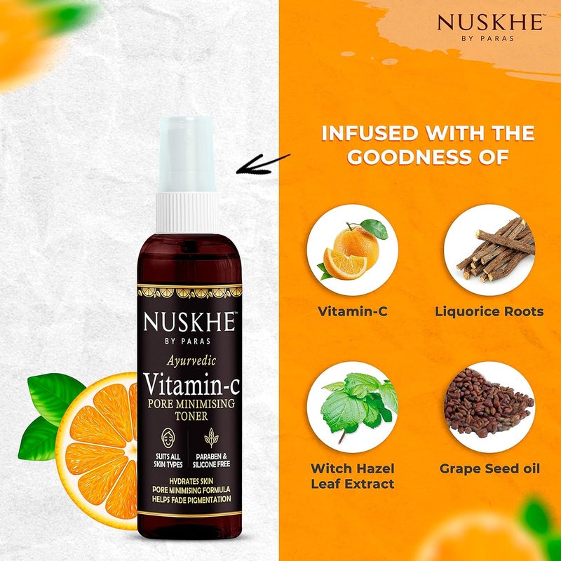 Nuskhe By Paras NUSKHE BY PARAS Pure Vitamin C ComboVitaminC Face Wash Toner And Anti Ageing SerumUnisex 210 Ml Pack Of 3 - Image 4