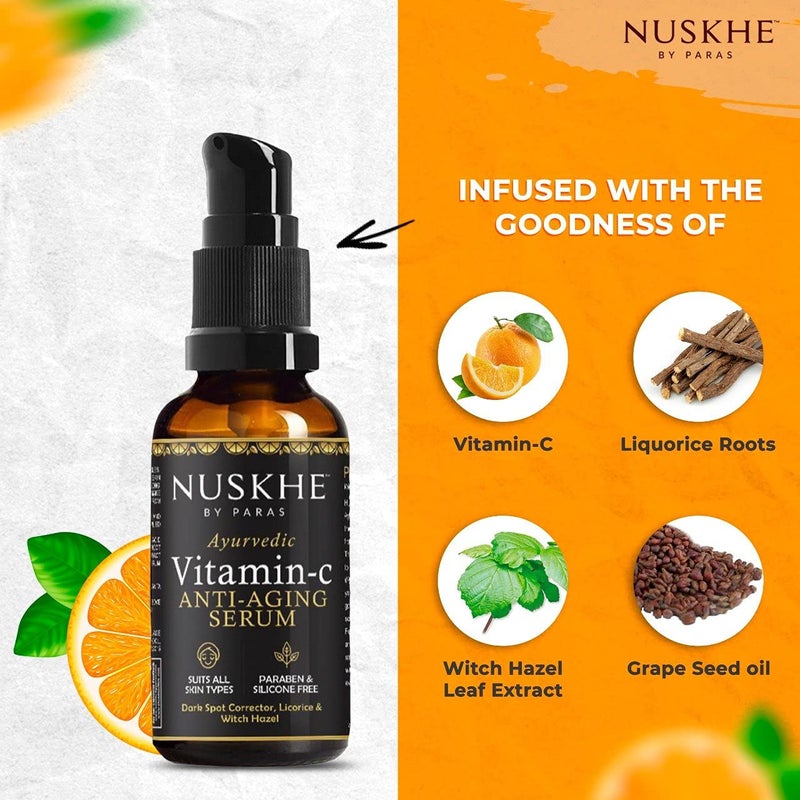 Nuskhe By Paras NUSKHE BY PARAS Pure Vitamin C ComboVitaminC Face Wash Toner And Anti Ageing SerumUnisex 210 Ml Pack Of 3 - Image 2