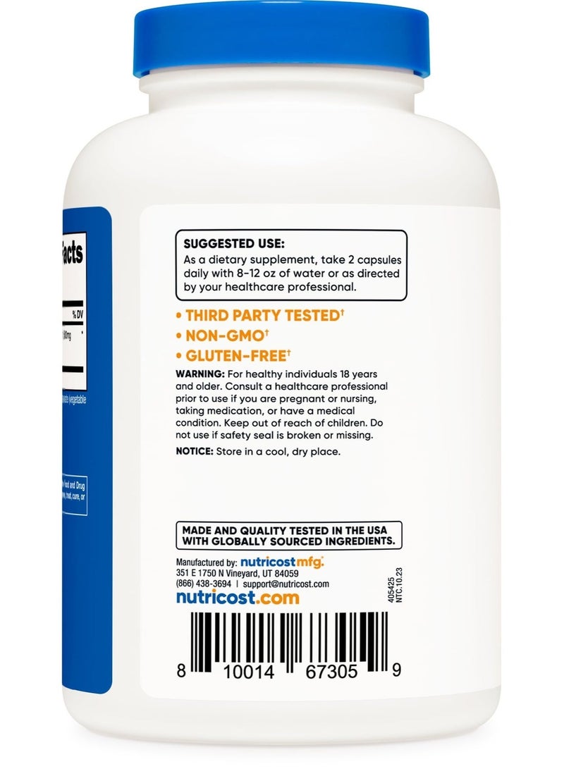 مستخلص عشبة Tribulus Terrestris بتركيز 1500 ملغ من Nutricost – موحد بنسبة 45% سابونينات – مكمل عشبي غير معدل وراثيًا وخالٍ من الغلوتين – 120 كبسولة - Image 4