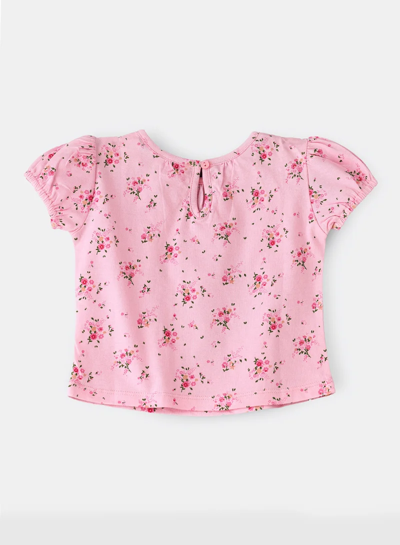 Jelliene Girls Floral Printed Knit Top