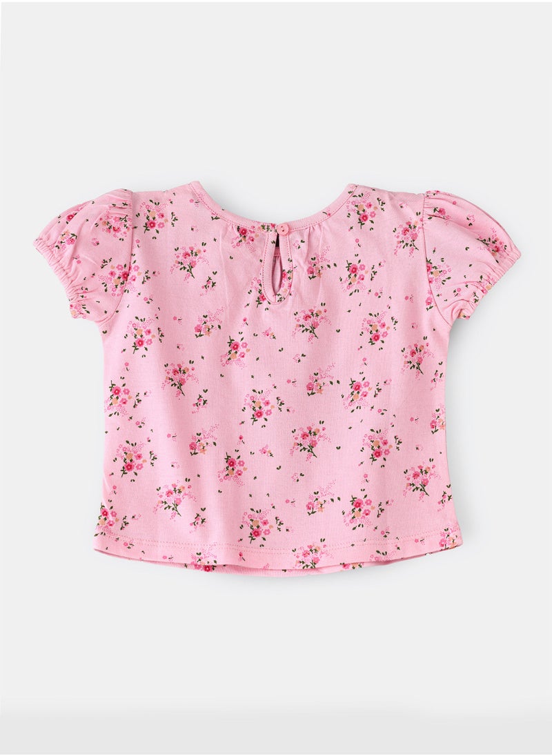 Jelliene Girls Floral Printed Knit Top  - Image 2