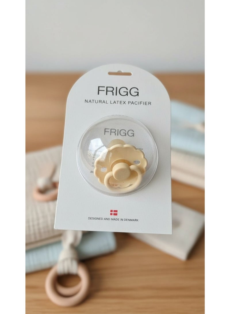 FRIGG Natural Latex Baby Pacifier | Size 2 (6–18 Months) | BPA-Free, Orthodontic Soother | Designed & Made in Denmark - Image 1