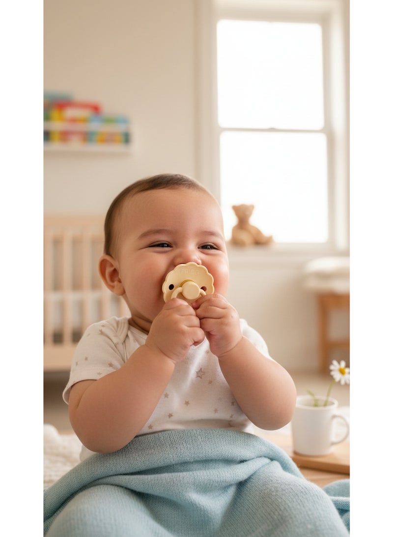 FRIGG Natural Latex Baby Pacifier | Size 2 (6–18 Months) | BPA-Free, Orthodontic Soother | Designed & Made in Denmark - Image 4