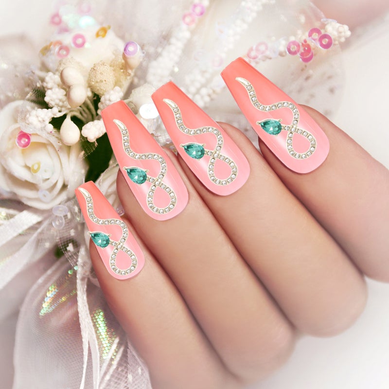 4pcs Snake Nail Charm Nail Decorations 3D Manicure Charms Chic Nail Ornaments - Image 2