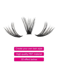 FADLASH Lash Clusters Extensions 40D Individual Cluster Lashes Mixed Tray Black Mink DIY Eyelash Extensions and Under Eyelashes Professional Makeup (40D-0.07-D, 8-15mm)  - Image 3