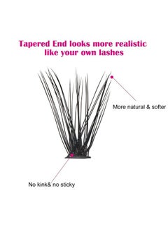 FADLASH Lash Clusters Extensions 40D Individual Cluster Lashes Mixed Tray Black Mink DIY Eyelash Extensions and Under Eyelashes Professional Makeup (40D-0.07-D, 8-15mm)  - Image 4