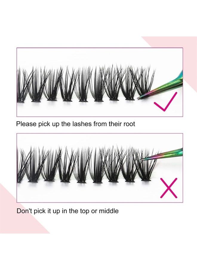 FADLASH - Lash Clusters Extensions 40D Individual Cluster Lashes Mixed Tray Black Mink DIY Eyelash Extensions and Under Eyelashes Professional Makeup (40D-0.07-D, 8-15mm) - Image 1