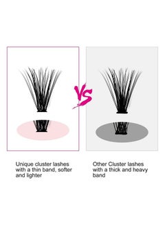 FADLASH Lash Clusters Extensions 40D Individual Cluster Lashes Mixed Tray Black Mink DIY Eyelash Extensions and Under Eyelashes Professional Makeup (40D-0.07-D, 8-15mm)  - Image 2